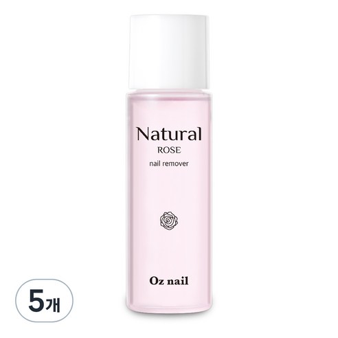 오즈네일 내추럴 네일리무버 로즈, 5개, 100ml