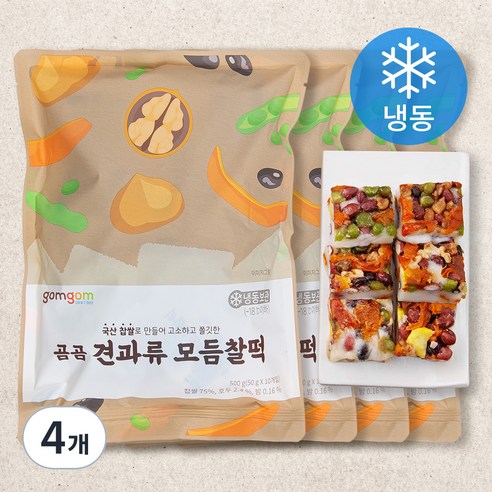 곰곰 견과류 모듬찰떡 (냉동), 500g, 4개