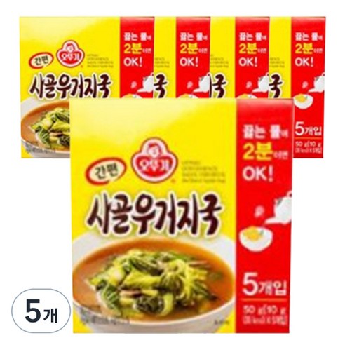 오뚜기 간편 사골 우거지국 5개입, 50g, 2개