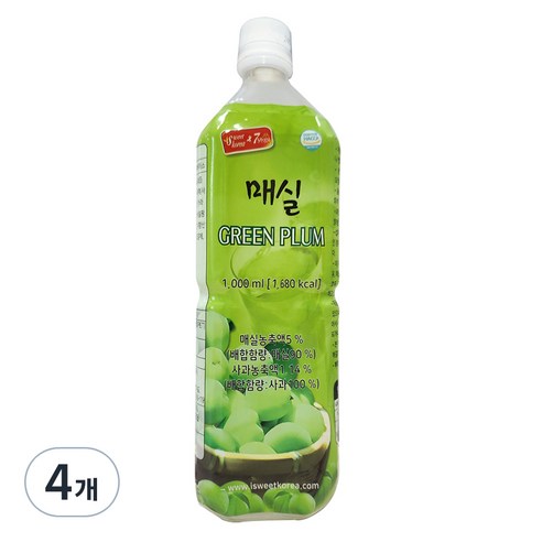 스위트코리아 매실액상, 1L, 4개