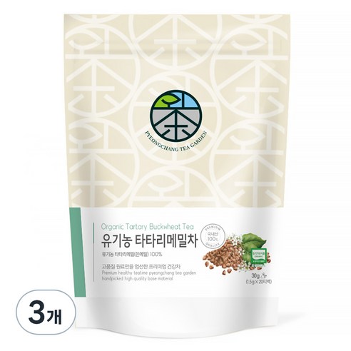 평창다원 유기농 타타리 삼각티백 메밀차, 1.5g, 20개입, 3개