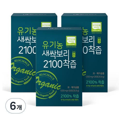 에이치엘사이언스 새싹보리 2100 착즙, 30.8g, 6개