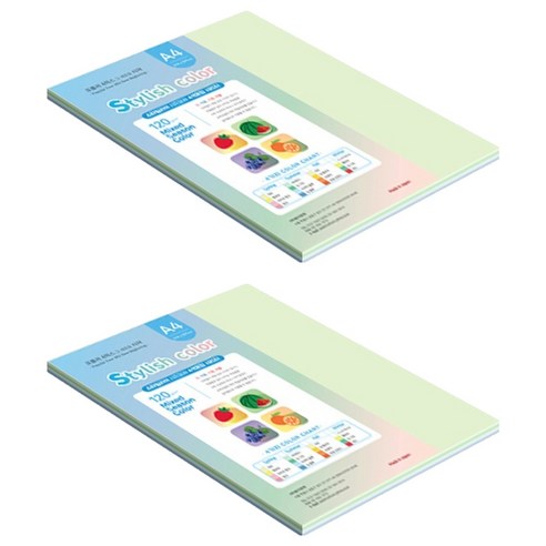 종이문화 스타일리쉬 얇은 혼합색지 120g 06 SN Blue Tone, 40개, A3