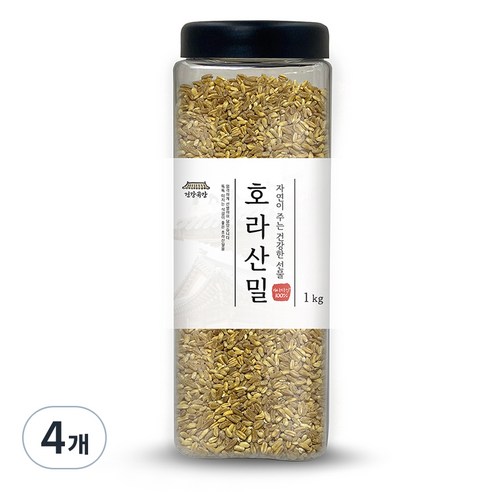 건강곡간 호라산밀 통, 1kg, 4개