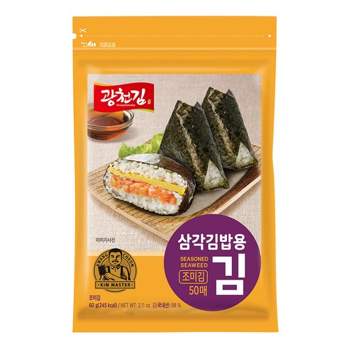 광천김 삼각김밥용 김 조미 50매, 60g, 1개