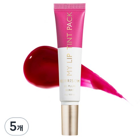 베리썸 마이 립 틴트 팩, 플럼 베리, 15g, 5개