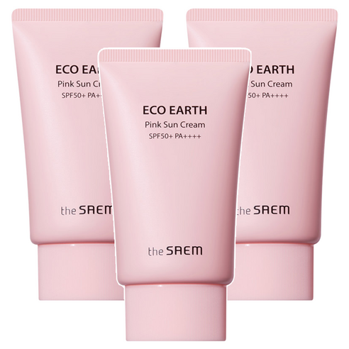 더샘 에코 어스 핑크 선크림 SPF50+ PA++++, 50g, 3개