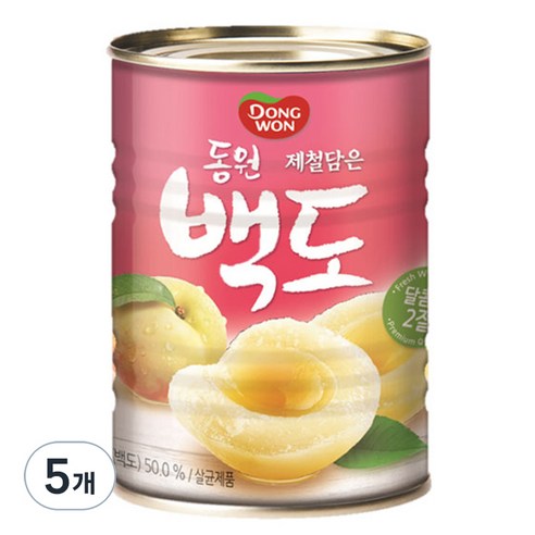 동원 백도 과일통조림, 400g, 4개