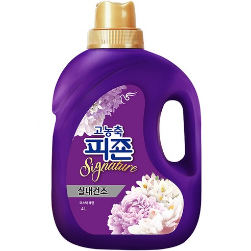 피죤 고농축 실내건조 시그니처 미스틱레인 본품, 4L, 1개