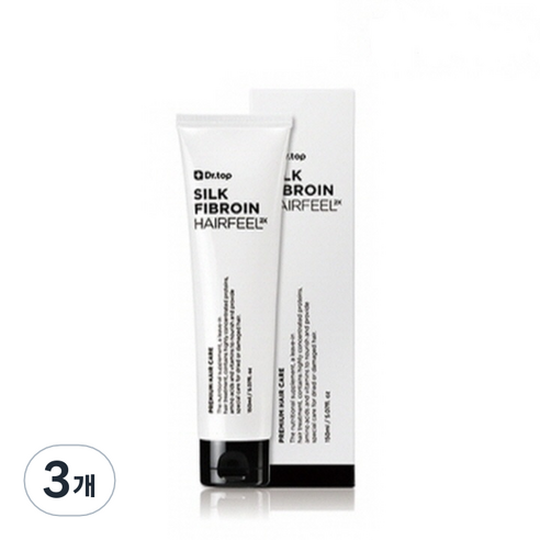 닥터탑 실크 피브로인 헤어필 2x 트리트먼트, 155ml, 3개