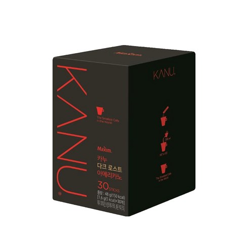 카누 다크로스트 아메리카노 원두커피믹스, 1.6g, 30개입, 1개