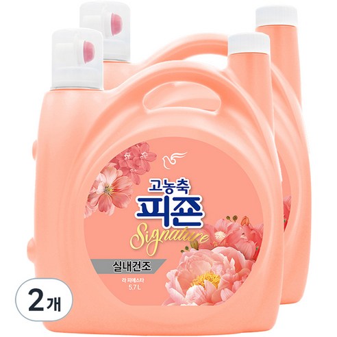 피죤 고농축 시그니처 섬유유연제 라피에스타, 5.7L, 2개