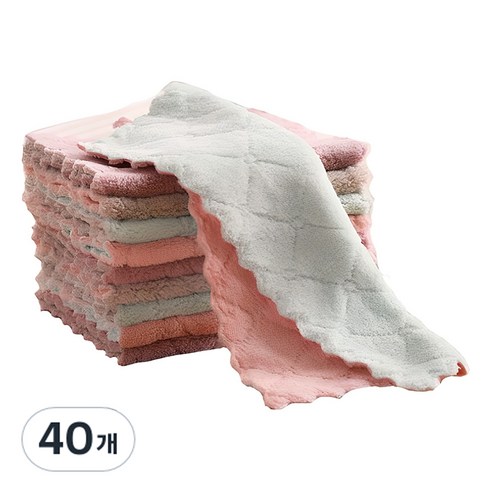 극세사 요술 벨벳 정사각 행주 랜덤 발송, 40개
