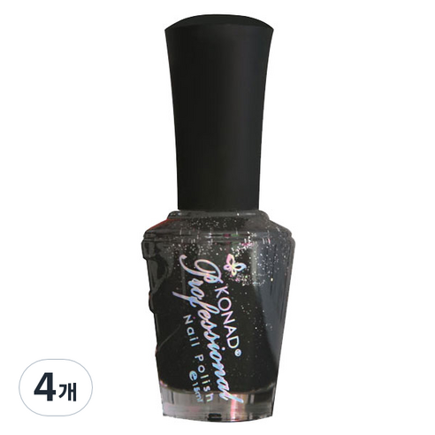 코나드 프로페셔널 레귤러 네일 폴리쉬 15ml, 다이아몬드블랙펄, 4개