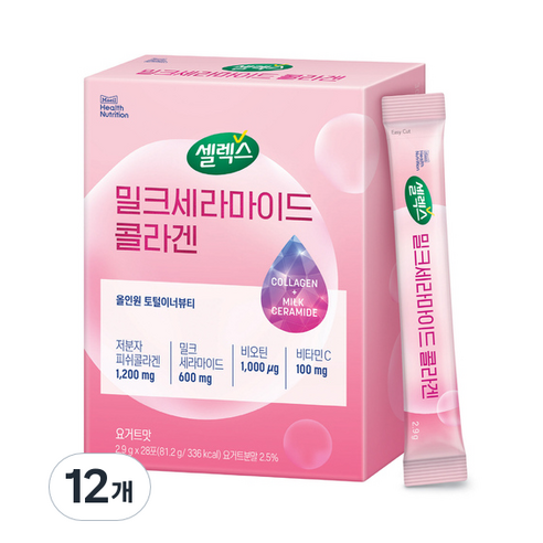 셀렉스 밀크세라마이드 콜라겐 28p, 81.2g, 12개
