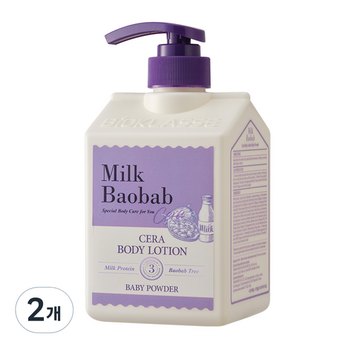 밀크바오밥 퍼퓸 바디로션 베이비파우더향, 600ml, 2개