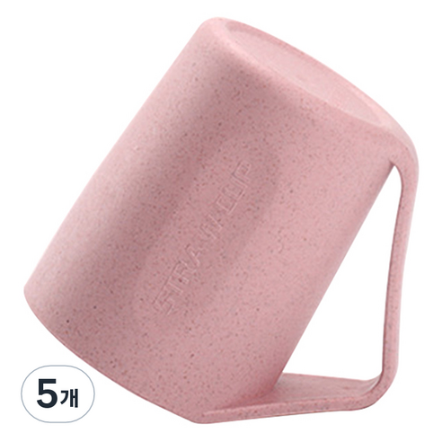 무식이네 스윗클린 물빠짐 거꾸로 양치컵, 핑크, 5개