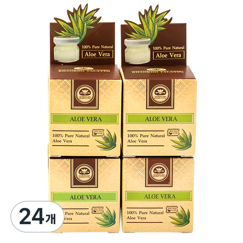 카오코 100% PURE 알로에베라 수딩젤 원액, 25ml, 24개