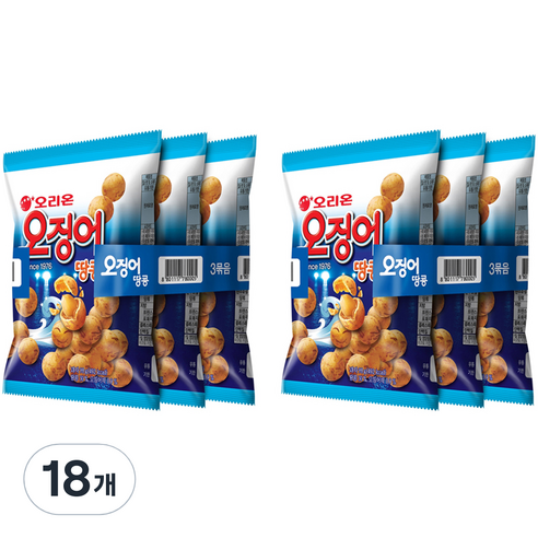 오리온 오징어 땅콩, 98g, 18개