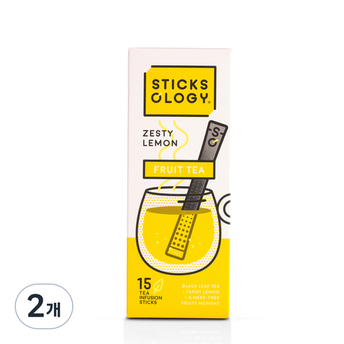 스틱솔로지 제스티 레몬 프룻티, 2.5g, 15개입, 2개