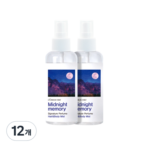 로더베르 헤어&바디미스트 미드나잇메모리, 12개, 150ml