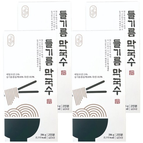 고메공방 들기름 막국수, 286g, 4개