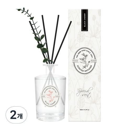 더허브샵 센티드 디퓨저, 2개, 500ml, 블랙체리