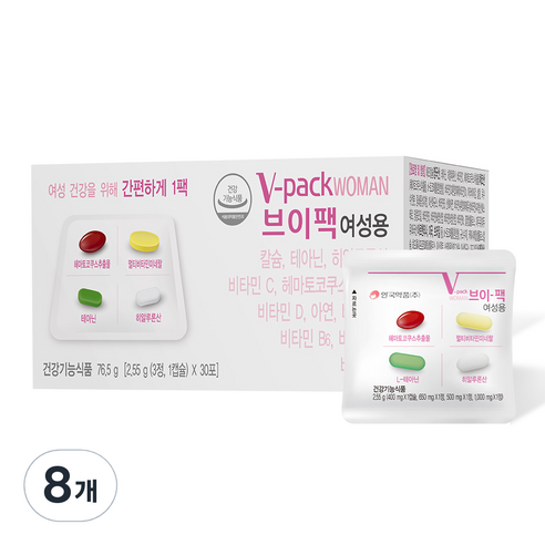 브이팩 여성용 멀티비타민, 30회분, 8개
