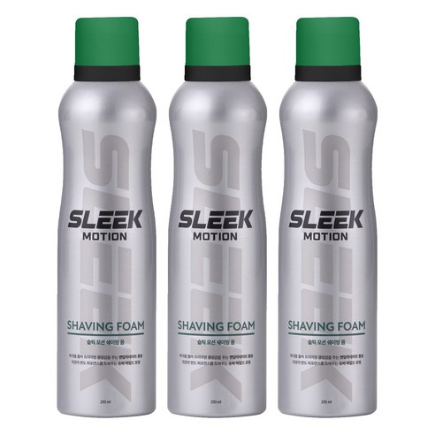 도루코 슬릭 모션 쉐이빙 폼, 3개, 210ml