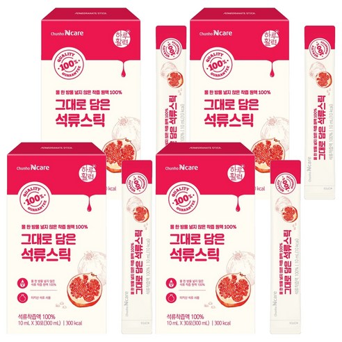 천호엔케어 그대로 담은 석류스틱 30p, 4개, 300ml