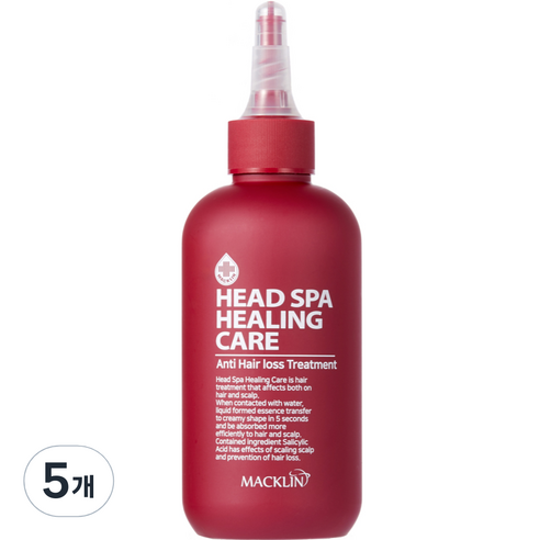 맥클린코스메틱 헤드스파 힐링케어 트리트먼트, 200ml, 5개