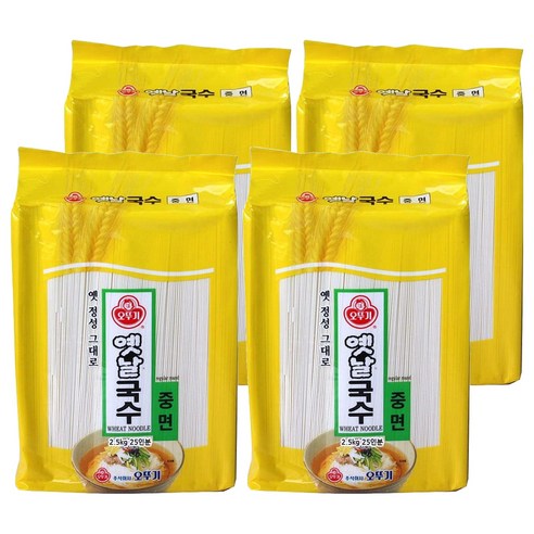 오뚜기옛날 국수 중면, 2.5kg, 4개