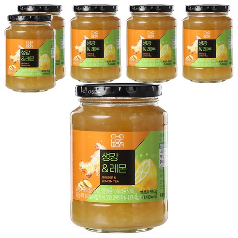 초록원 생강&레몬차, 560g, 1개입, 6개