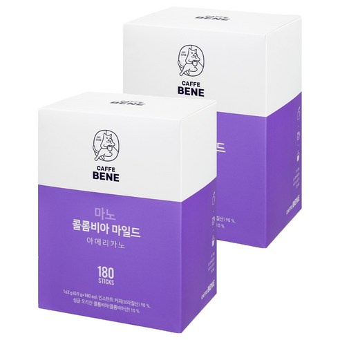 카페베네 마노 콜롬비아 마일드 원두커피믹스 180P, 900mg, 180개입, 2개