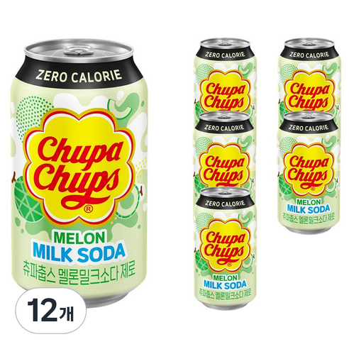 츄파춥스 멜론밀크소다 제로, 350ml, 12개