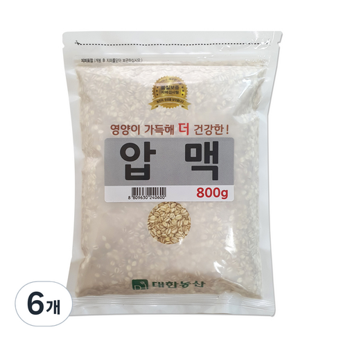 대한농산 압맥, 800g, 6개