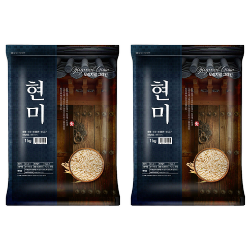 오리지널그레인 현미, 1kg, 2개