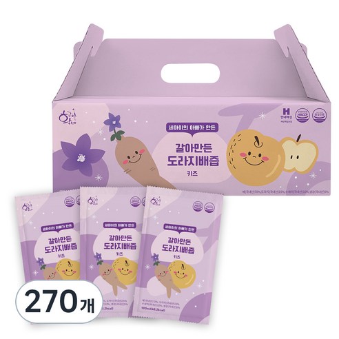 황금이네 국내산 아동용 갈아만든 도라지배즙, 100ml, 270개