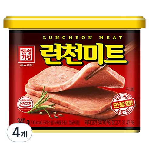 한성기업 런천 미트, 340g, 4개