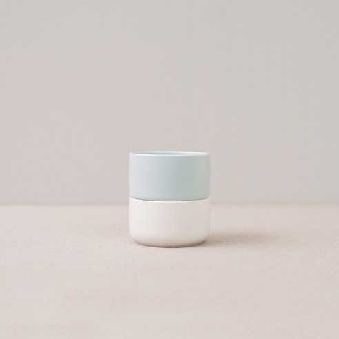 보울보울 국산 레트로라인 물빠짐 수저통-S, 스카이블루 + 밀크화이트, 1개