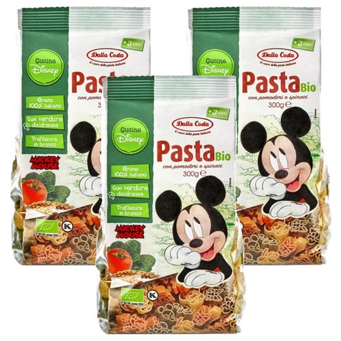 달라코스타 미키마우스 토마토 시금치 파스타, 300g, 3개