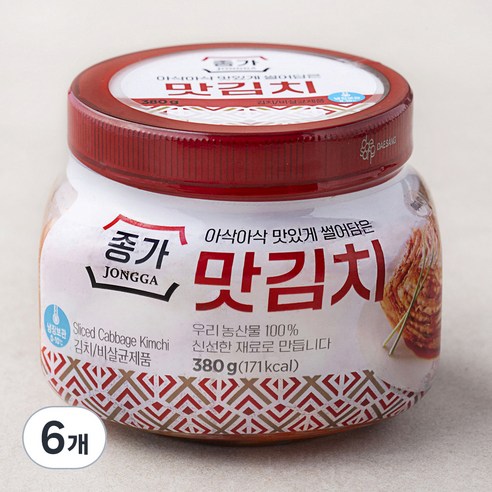 종가 맛김치, 380g, 6개