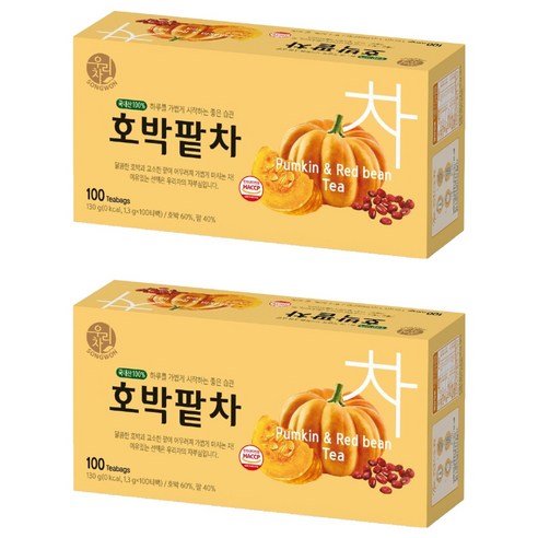 우리차 호박팥차, 1.3g, 100개입, 2개