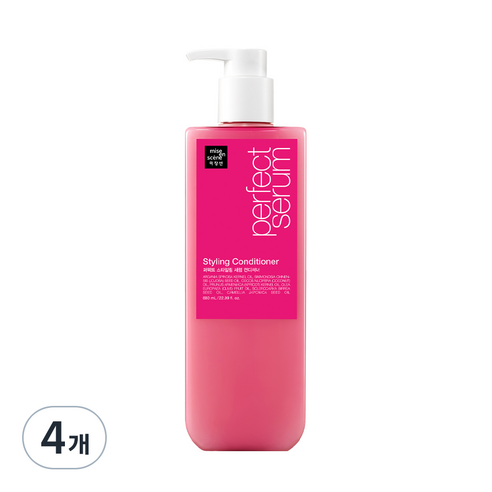 미쟝센 퍼펙트 스타일링 세럼 컨디셔너 파우더리향, 680ml, 4개