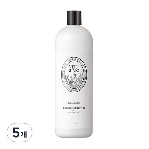 베르블랑 유아 섬유 유연제 튤립가든향, 1000ml, 5개