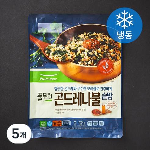 풀무원 곤드레나물 솥밥 200g x 2개 + 소스 12g x 2개 (냉동), 424g, 5개