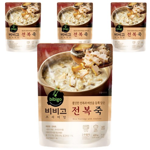 비비고 전복죽, 420g, 4개