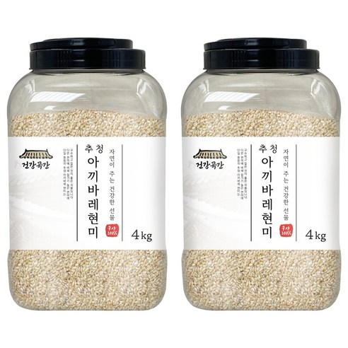 건강곡간 추청 아끼바레 현미, 4kg, 2개