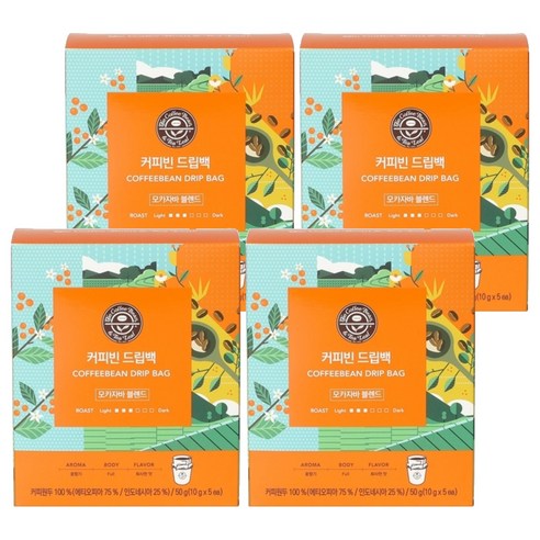 커피빈 드립백커피 모카자바 블렌드, 10g, 5개입, 4개