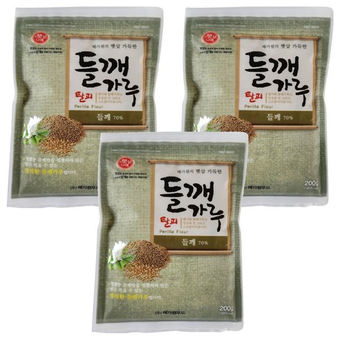 해가원 들깨가루 탈피 기피, 200g, 3개